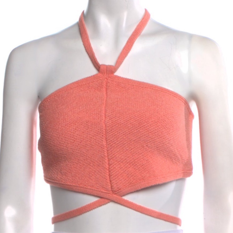 Cult Gaia Coral Halter Top Size M